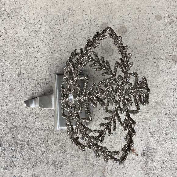 Pottery Barn Metallic Snowflake Stocking Holder - Picture 2 of 4